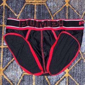 Pump Black and Red Men's Briefs